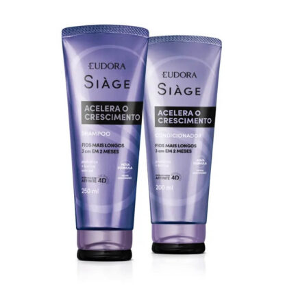 Kit Shampoo 250ml + Condicionador 200ml Acelera Crescimento Siàge Eudora