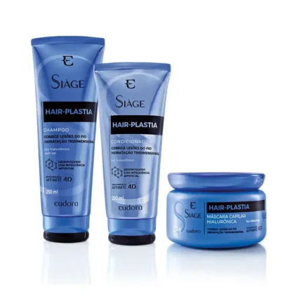 Kit Shampoo 250ml + Condicionador 200ml + Máscara 250g Hair Plastia Siàge Eudora