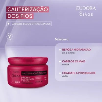 Máscara Cauterização dos Fios Siàge Eudora 250g - Imagem 3
