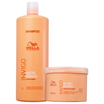 Kit Shampoo 1L + Máscara 500ml Invigo Nutri-Enrich Wella Professionals