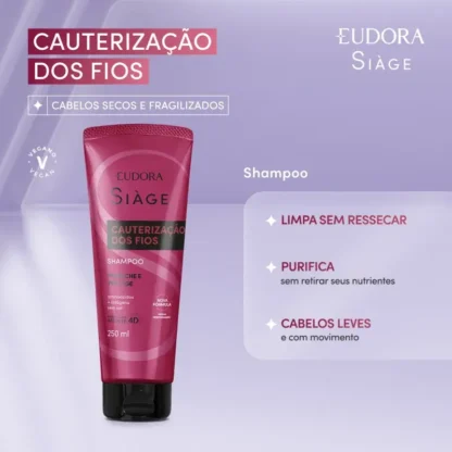 Shampoo Cauterização dos Fios Siàge Eudora 250ml - Imagem 3