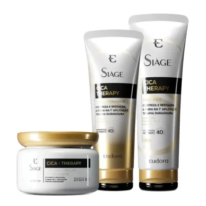 Kit Shampoo 250ml + Condicionador 200ml + Máscara 250g Cica Therapy Siàge Eudora