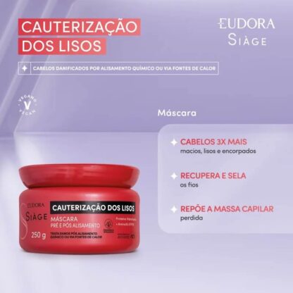 Máscara Cauterização dos Lisos Siàge Eudora 250g - Imagem 2