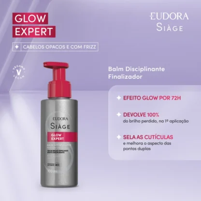 Balm Disciplinante Glow Expert Siàge Eudora 100ml - Imagem 2