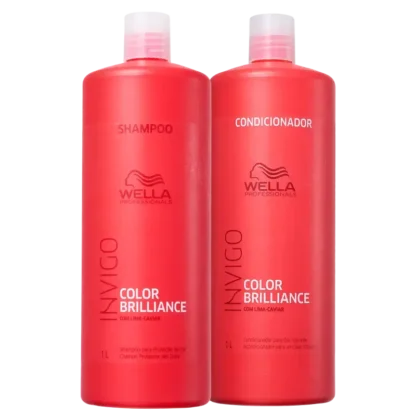 Kit Shampoo 1 Litro + Condicionador 1 Litro Invigo Color Brilliance Wella Professionals