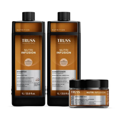 Kit Shampoo 1 Litro + Condicionador 1 Litro + Máscara 180g Nutri Infusion Truss
