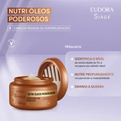Mascara Nutri Oleos Poderosos Siàge Eudora 250ml - Imagem 2