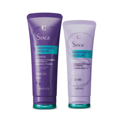 Shampoo 250ml + Condicionador 200ml Hidratação Micelar Siàge Eudora 250ml