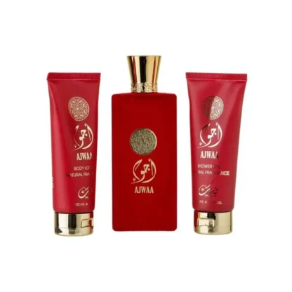 Kit Feminino Ajwa Red Nusuk Eau De Parfum 100ml + SG 100ml + BL 100ml