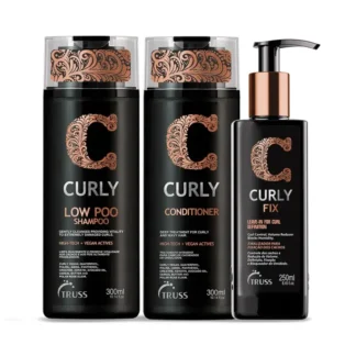 Kit Shampoo 300ml + Condicionador 300ml + Leave-in 250ml Curly Truss