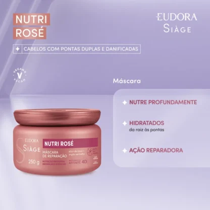 Mascara Nutri Rose Siàge Eudora 250ml - Imagem 2