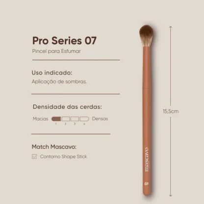 Pincel de Maquiagem Pro Series 07 Mascavo - Imagem 2