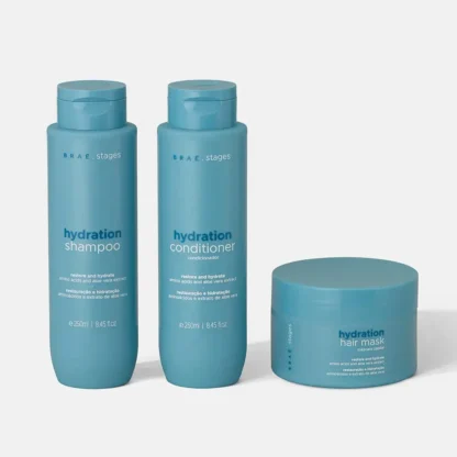 Kit Shampoo 250ml + Condicionador 250ml + Máscara 200g Hydration Stages Braé