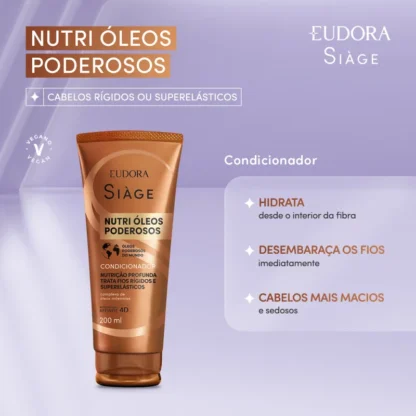 Condicionador Nutri Oleos Poderosos Siàge Eudora 200ml - Imagem 2