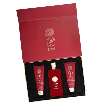 Kit Feminino Ajwa Red Nusuk Eau De Parfum 100ml + SG 100ml + BL 100ml - Imagem 2