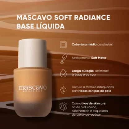 Base Líquida Soft Radiance Mascavo 30ml - Imagem 2