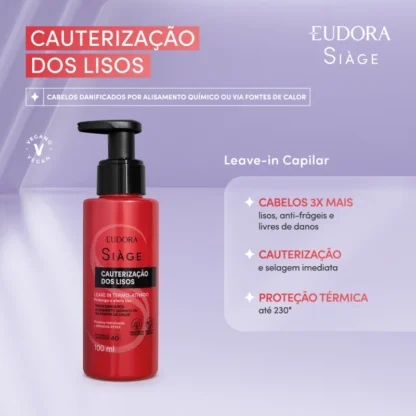 Leave in Cauterização dos Lisos Siàge Eudora 100ml - Imagem 3