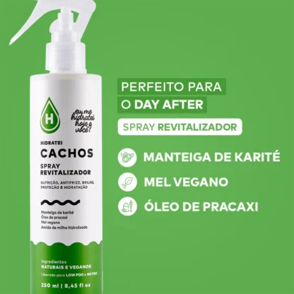 Spray Revitalizador Cachos Hidratei 250ml - Imagem 2