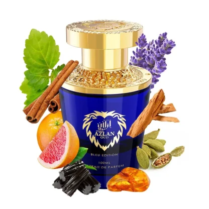Perfume Compartilhável Árabe Azlan Oud Bleu Edition Extrait de Parfum Al Haramain 100ml - Imagem 3