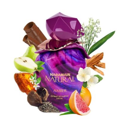 Perfume Compartilhável Árabe Natural Amber Extrait De Parfum Al Haramain 100ml - Imagem 3