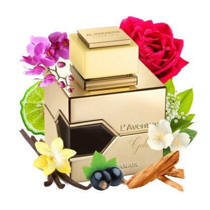 Perfume Feminino Árabe L'aventure Gold Extrait de Parfum Al Haramain 100ml - Imagem 3