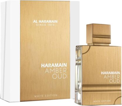 Perfume Compartilhável Árabe Amber Oud White Edition Eau de Parfum Al Haramain 100ml - Imagem 2