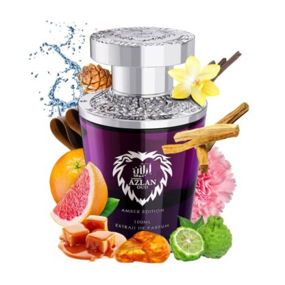 Perfume Compartilhável Árabe Azlan Oud Amber Edition Extrait de Parfum Al Haramain 100ml - Imagem 3